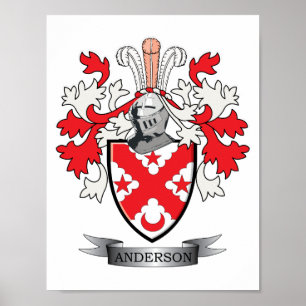Póster Anderson Family Crest Casaco de Armas
