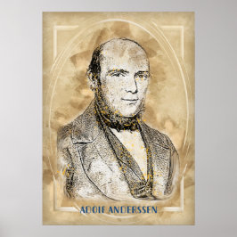 Poster Anderssen Adolf, jogador de xadrez,