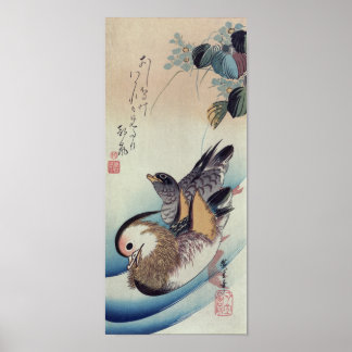 Póster Ando Hiroshige Patos-de-Cobra Mandarina