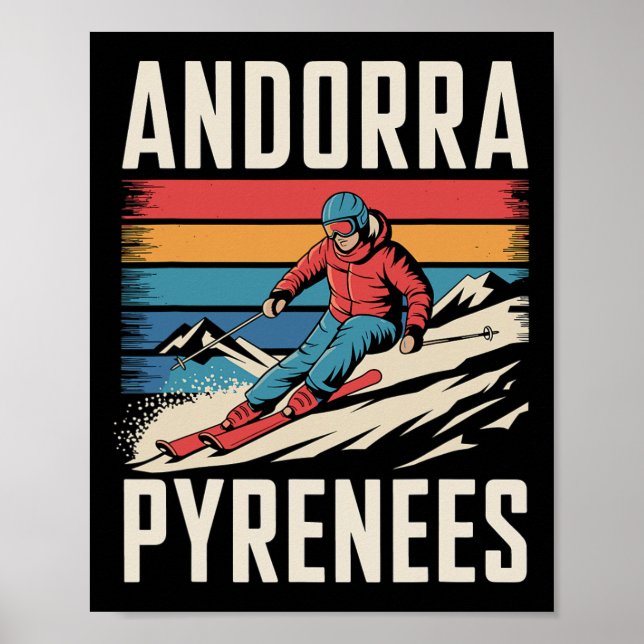 Poster Andorra Pirenéus Ski Resort (Frente)