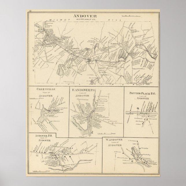 Póster Andover, Merrimack Co (Frente)