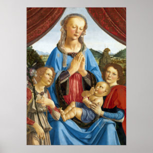 Poster Andrea del Verrocchio A Virgem e a Criança