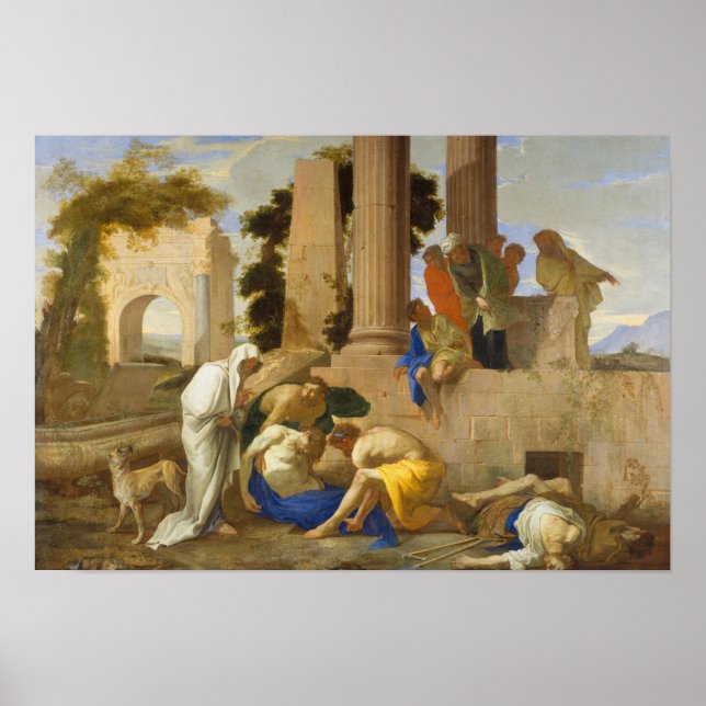 Poster Andrea di Lione - Tobit Burying the Morto (Frente)
