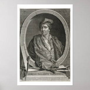 Póster Andrea Palladio (1508-80) gravado pelo Pica de