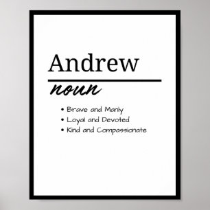 Poster Andrew, Definição de Nome Personalizado de Menino