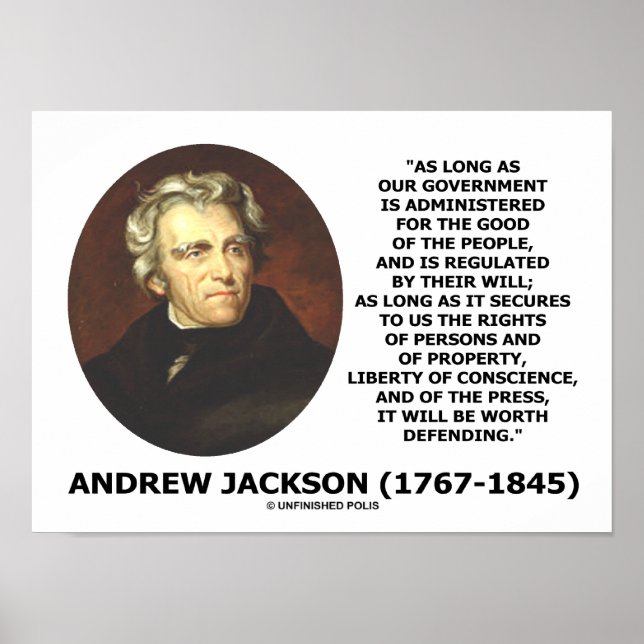 Poster Andrew Jackson Governo Pessoas Vai Defender (Frente)