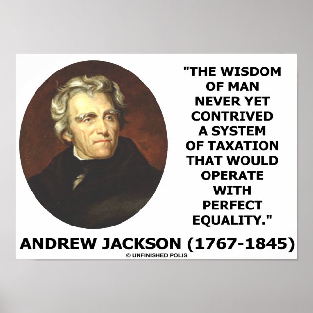 Póster Andrew Jackson Sabedoria Do Homem Nunca Tributa Ai (Frente)