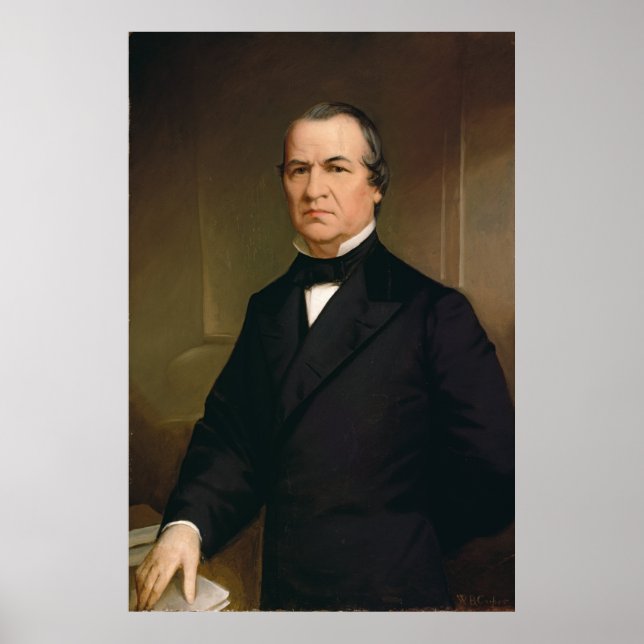 Poster ANDREW JOHNSON Retrato de Washington B. Cooper (Frente)