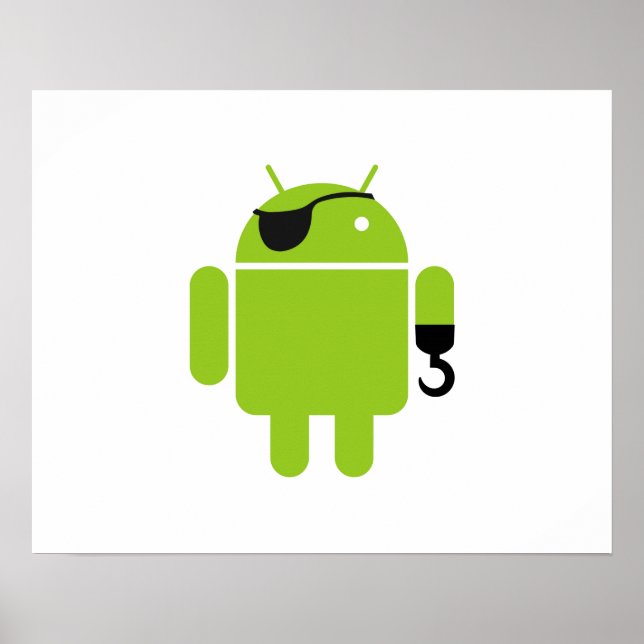 Póster Android Robot Mighight Pirate (Frente)