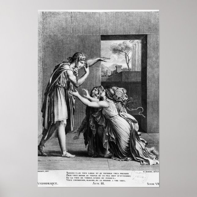 Poster Andromache aos pés de Pyrrhus (Frente)