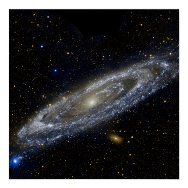 Póster Andromeda galáxia Via Látea cosmos universo (Frente)
