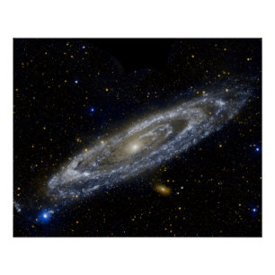 Póster Andromeda galáxia Via Látea cosmos universo