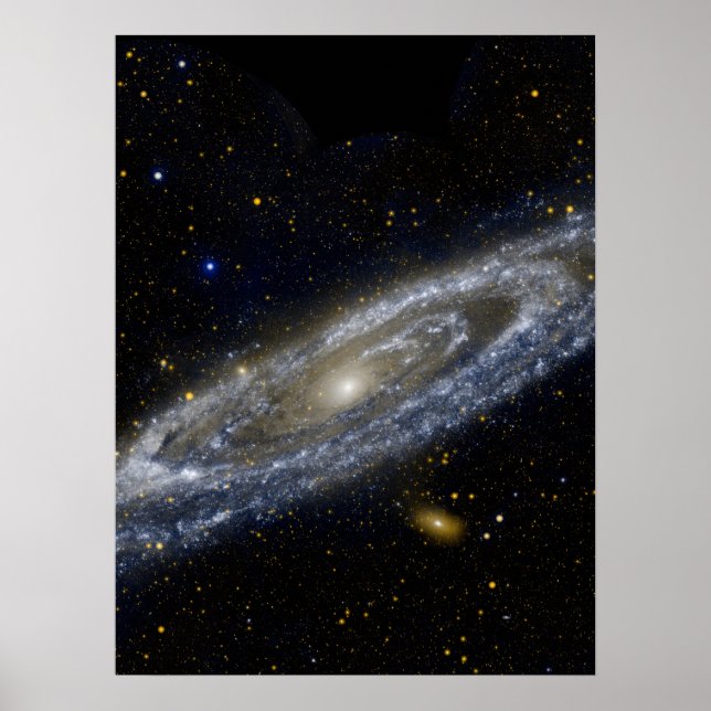Poster Andromeda galáxia Via Látea cosmos universo (Frente)