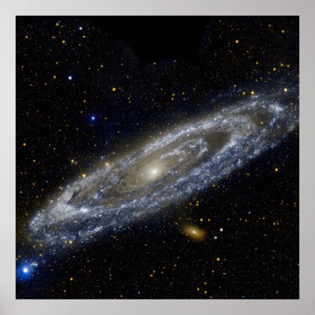 Poster Andromeda galáxia Via Látea cosmos universo (Frente)