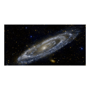 Póster Andromeda galáxia Via Látea cosmos universo