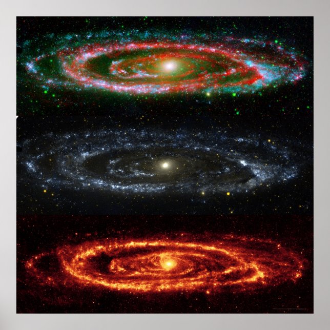 Póster Andromeda Galaxy em Red-Vis-UV 48x48 (35x35) (Frente)