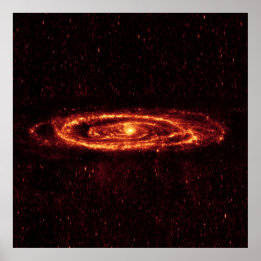 Poster Andromeda Galaxy Spitzer no infravermelho, ZGOS