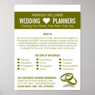 Poster Anéis de Casamento Vinculados, Anúncio do Planejad