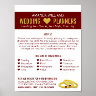 Poster Anéis de Casamentos Dourados, Anúncio do Planejado