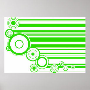 Póster Anéis & listras verdes