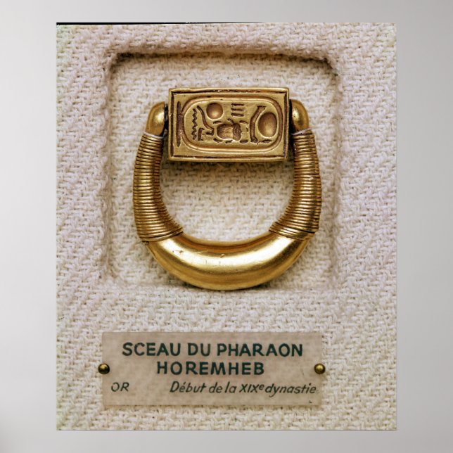Poster Anel com selo do General Horemheb (Frente)