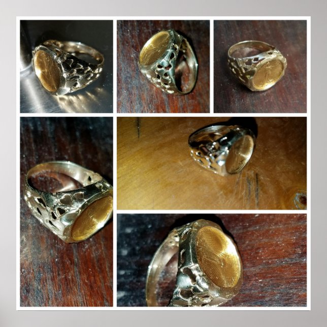 Poster Anel de Moedas Dourado (Frente)