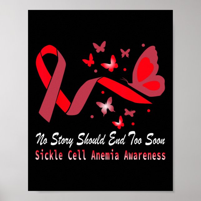 Poster Anemia das Células Falsiformes A Borboleta Sólida  (Frente)