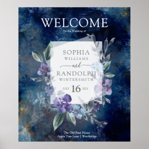 Poster Anêmona Azul Meia-Noite,