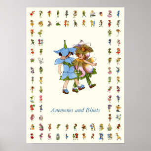Póster Anêmonas e Bluets