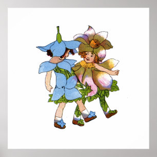 Póster Anêmonas e Bluets