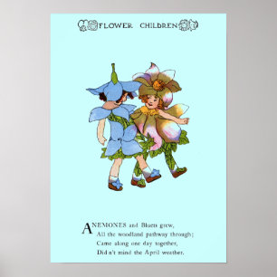 Poster Anêmonas e Bluets