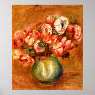 Poster Anêmonas por Pierre-Auguste Renoir