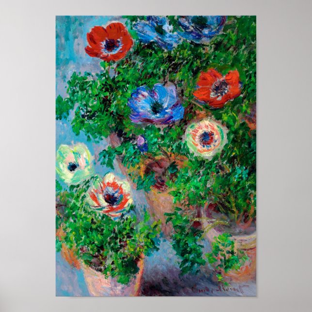 Poster Anemone, Monet (Frente)