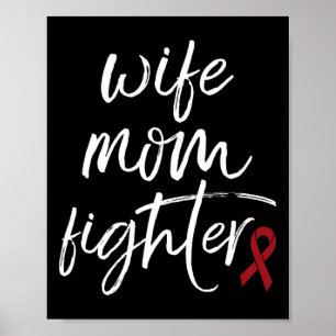 Poster Aneurisma Cérebro Consciência Burgundy Fita Esposa