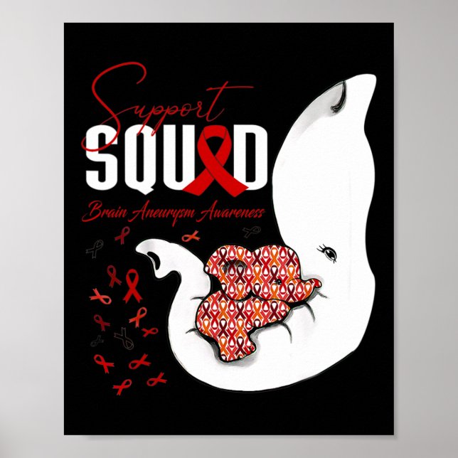 Poster Aneurysm Awarness Support Squad Elephant (Frente)