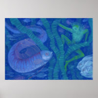 Anfíbio e Fish King, arte de fantasia, submarino
