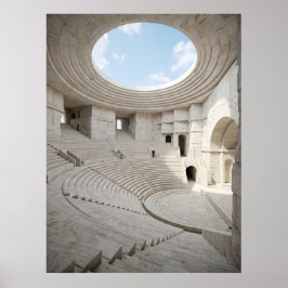 Poster Anfiteatro de Mármore Antigo Céu