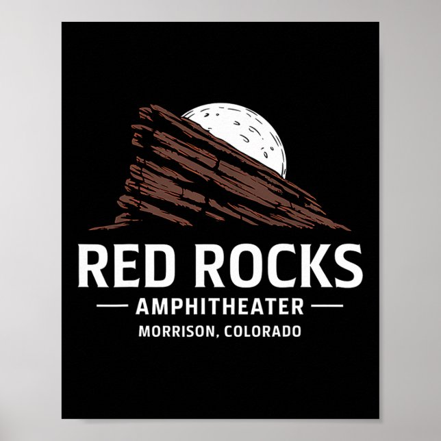 Poster Anfiteatro Red Rocks Morrison Colorado Caminhada T (Frente)