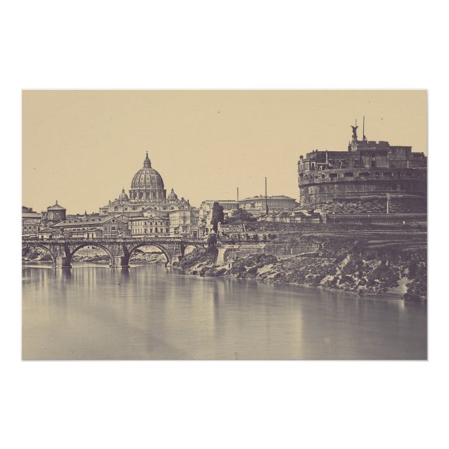 Póster Angel Castle e Vaticano dome (Frente)