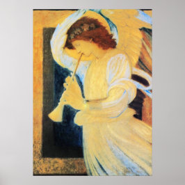 Poster Angel com trompete, Burne-Jones Fine Art