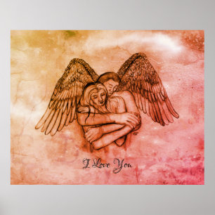 Poster Angel Eros in Love, eu te amo