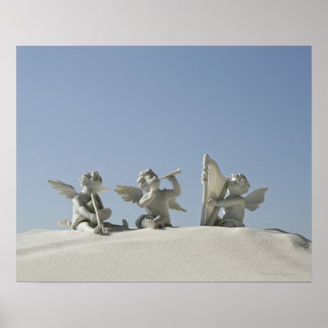 Poster Angel figurinas com instrumentos musicais em (Frente)