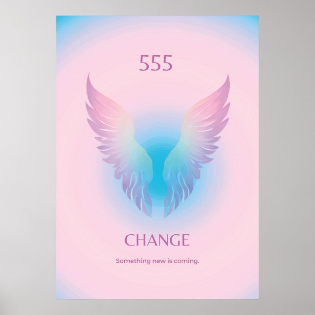 Poster Angel Number Aura 555 Change (Frente)