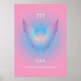 Poster Angel Number Aura 777 Sorte