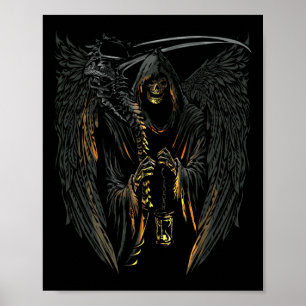 Poster Angel Of Death Grim Reaper Assusty Halloween Occul