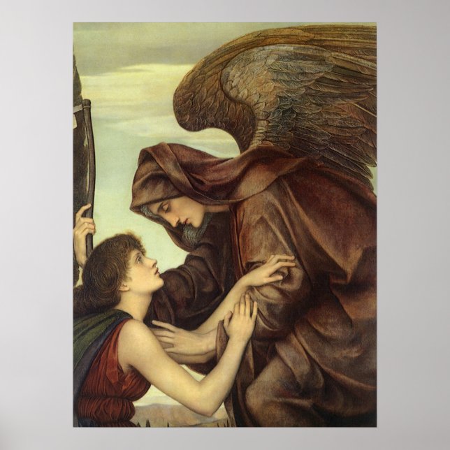Poster Angel of Death por Evelyn De Morgan (Frente)
