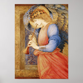 Poster Angel Playing a Flageolet (por Edward Burne-Jones)