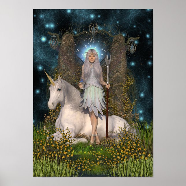 Poster Angel Princess & Unicorn (Frente)