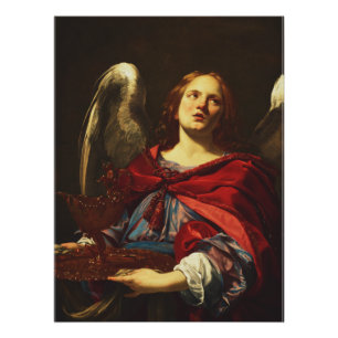 Póster Angel Segurando o navio e a toalha