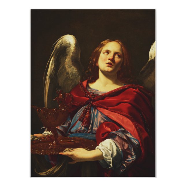 Póster Angel Segurando o navio e a toalha (Frente)